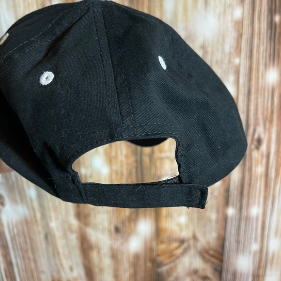 New Orleans Saints Hat Cap Adjustable Black White Pre Owned Excellent Condition - Picture 3 of 5